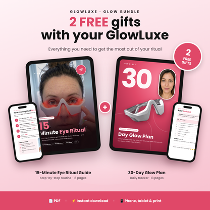 GlowLuxe® 2-in-1 Red Light + EMS To Erase Eye Bags