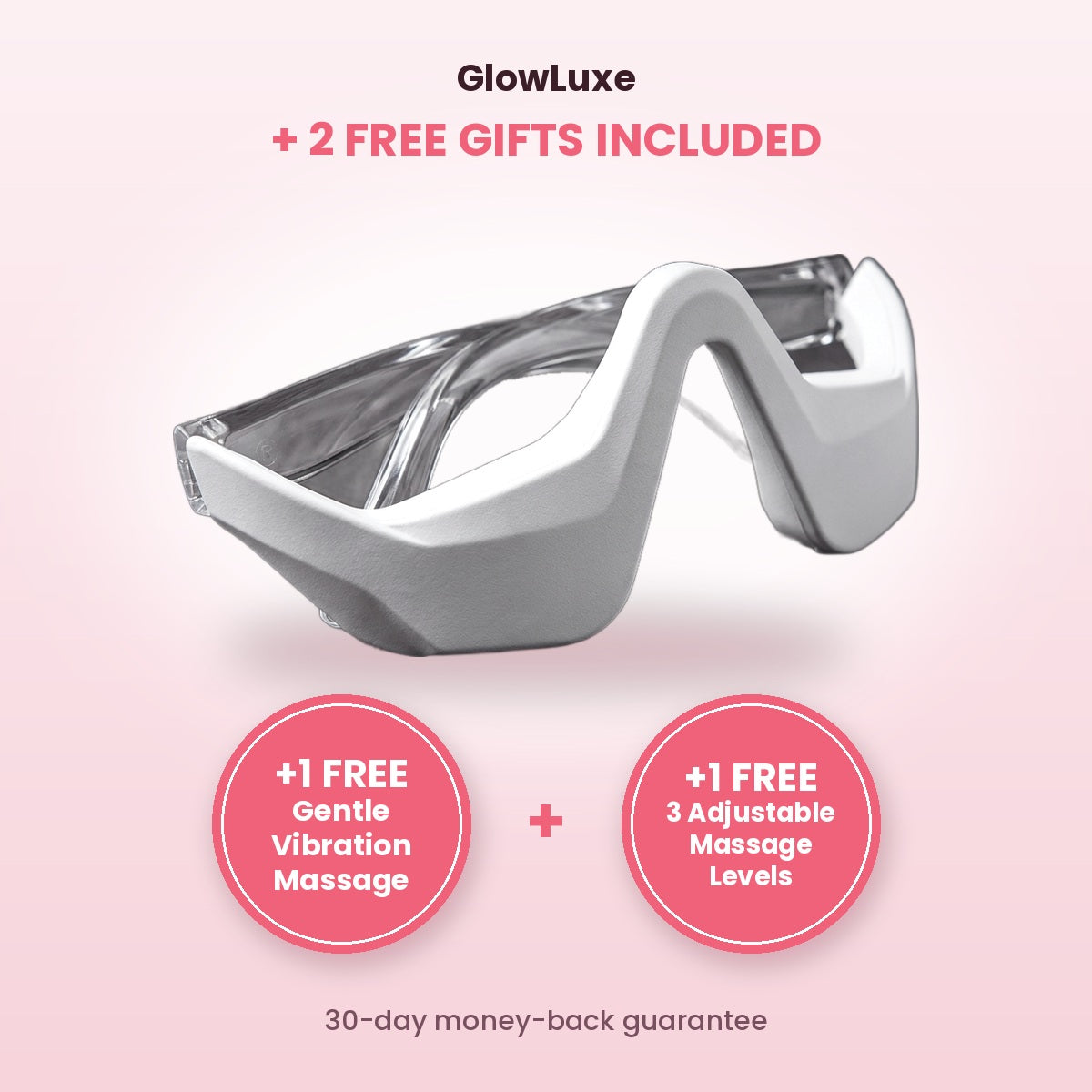 GlowLuxe® 2-in-1 Red Light + EMS To Erase Eye Bags