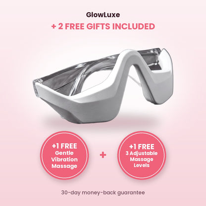 GlowLuxe® 2-in-1 Red Light + EMS To Erase Eye Bags
